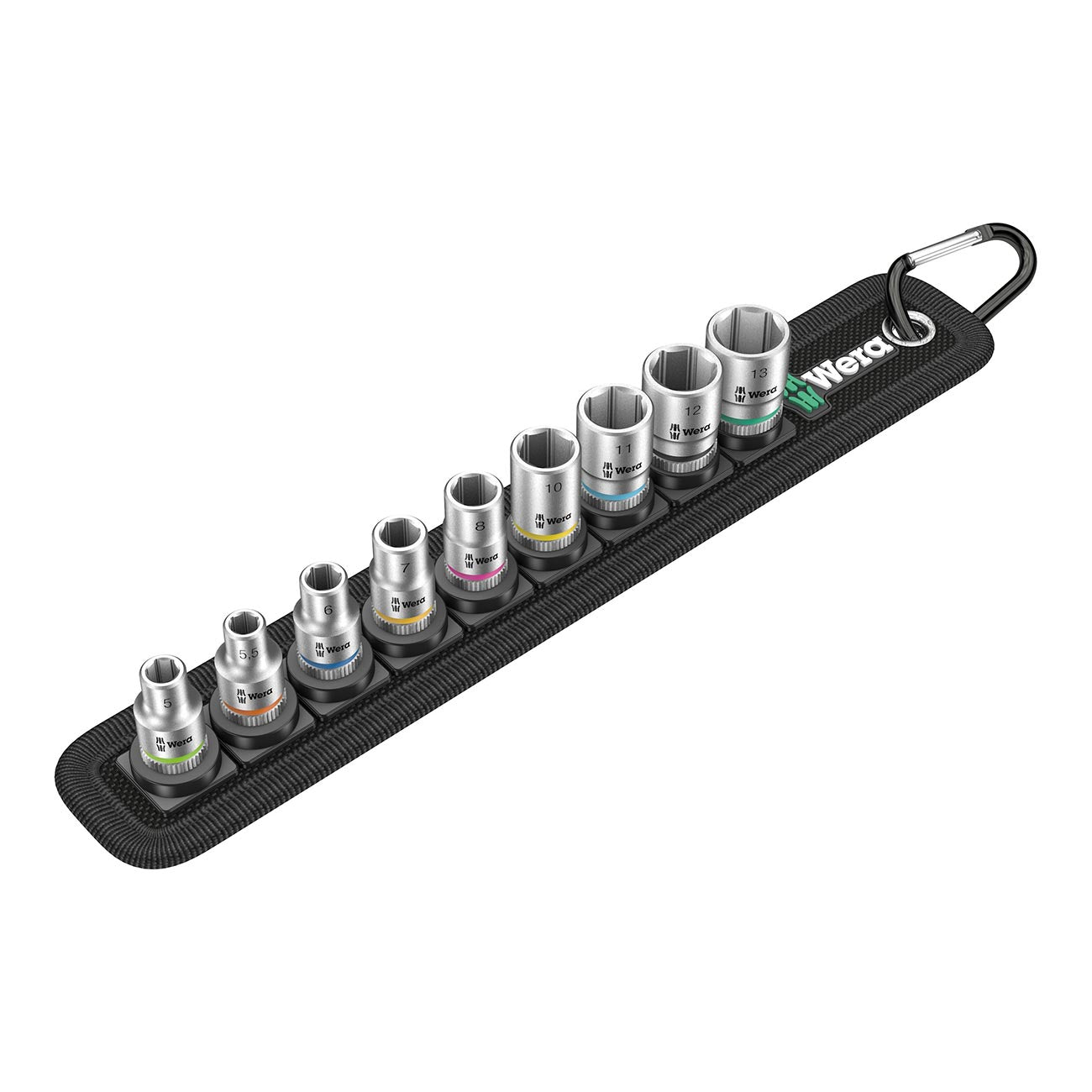 Wera 1/4GǦ Drive Metric Socket Set on Storage Belt (9 Piece)