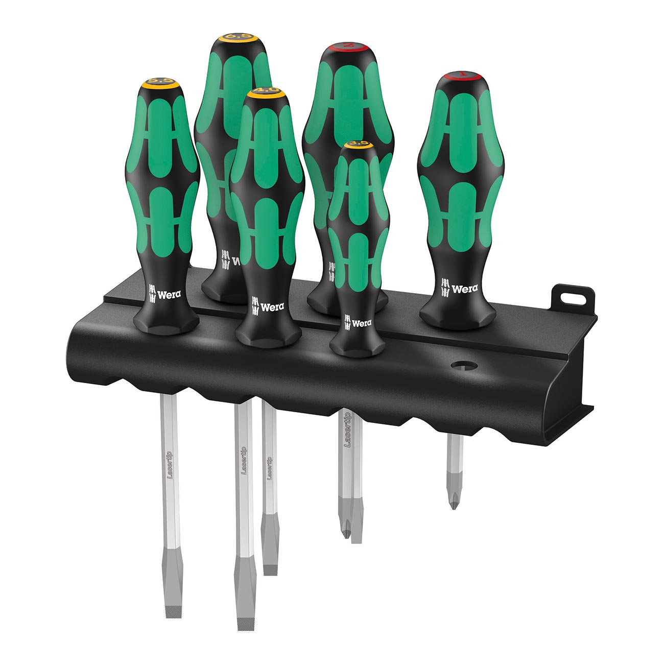 Wera Laser Etched Tip Screwdriver Rack 6 Piece Set