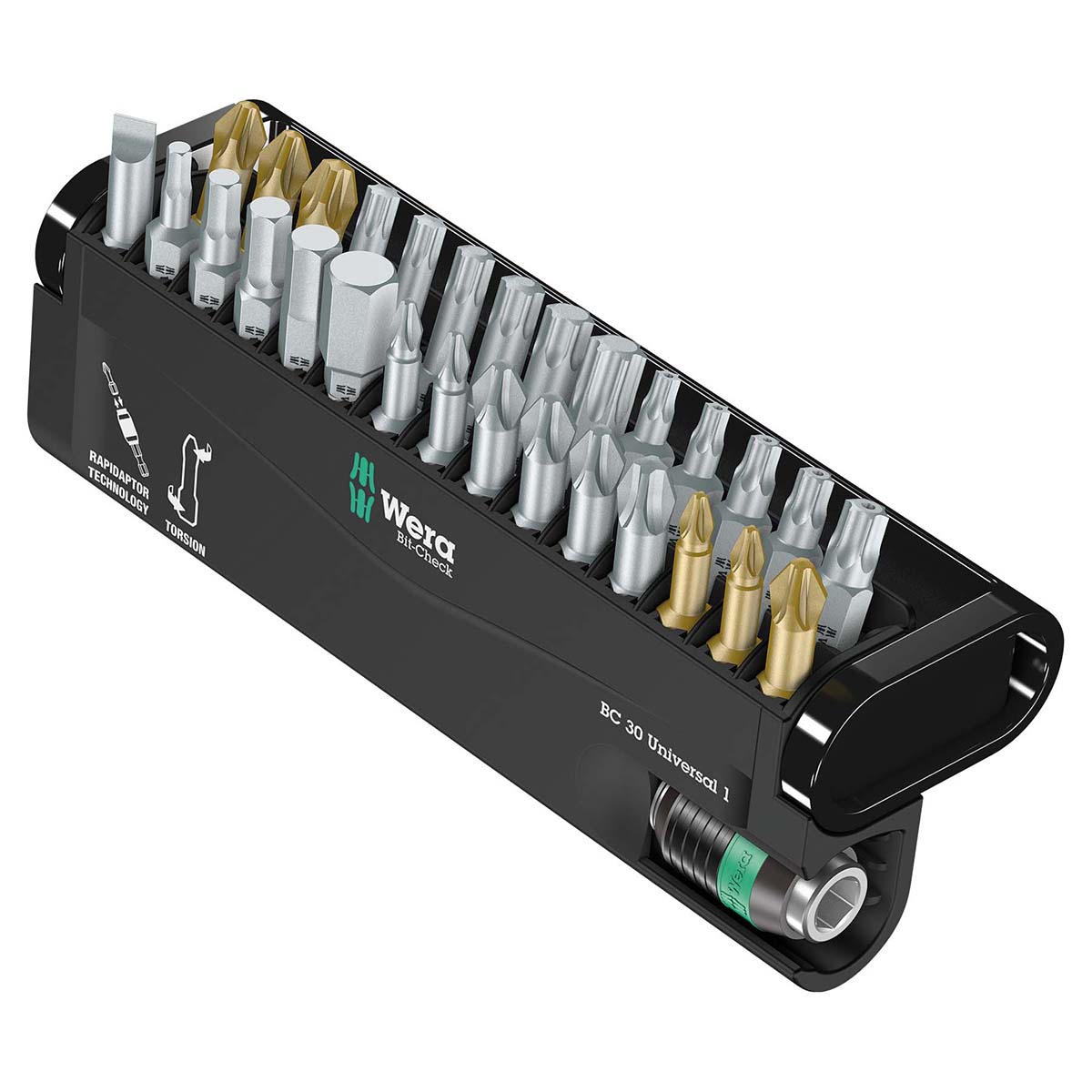 Wera Bit Check Universal Rapidaptor Bit-Check (30-Piece)