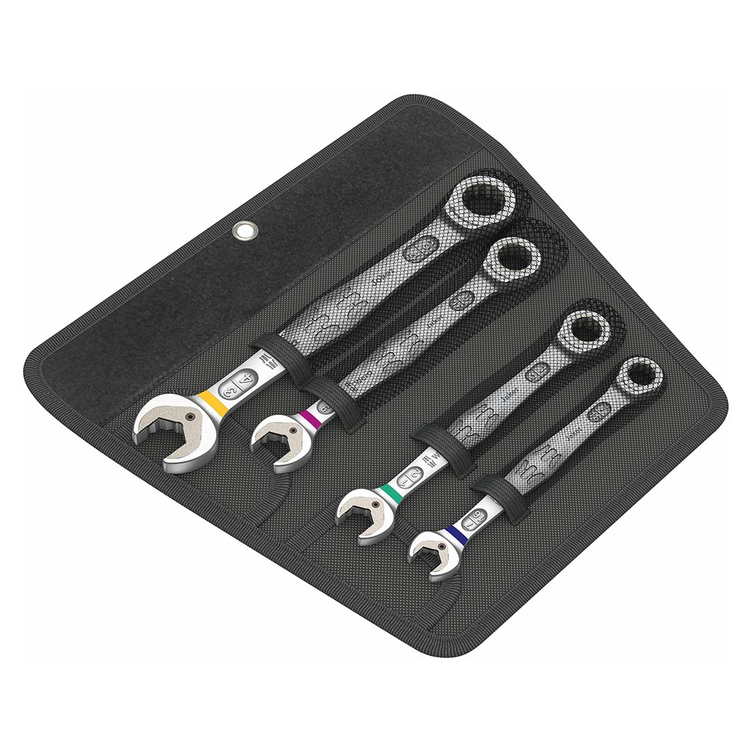 Wera SAE Ratcheting Combination Wrench Set (4-Piece)