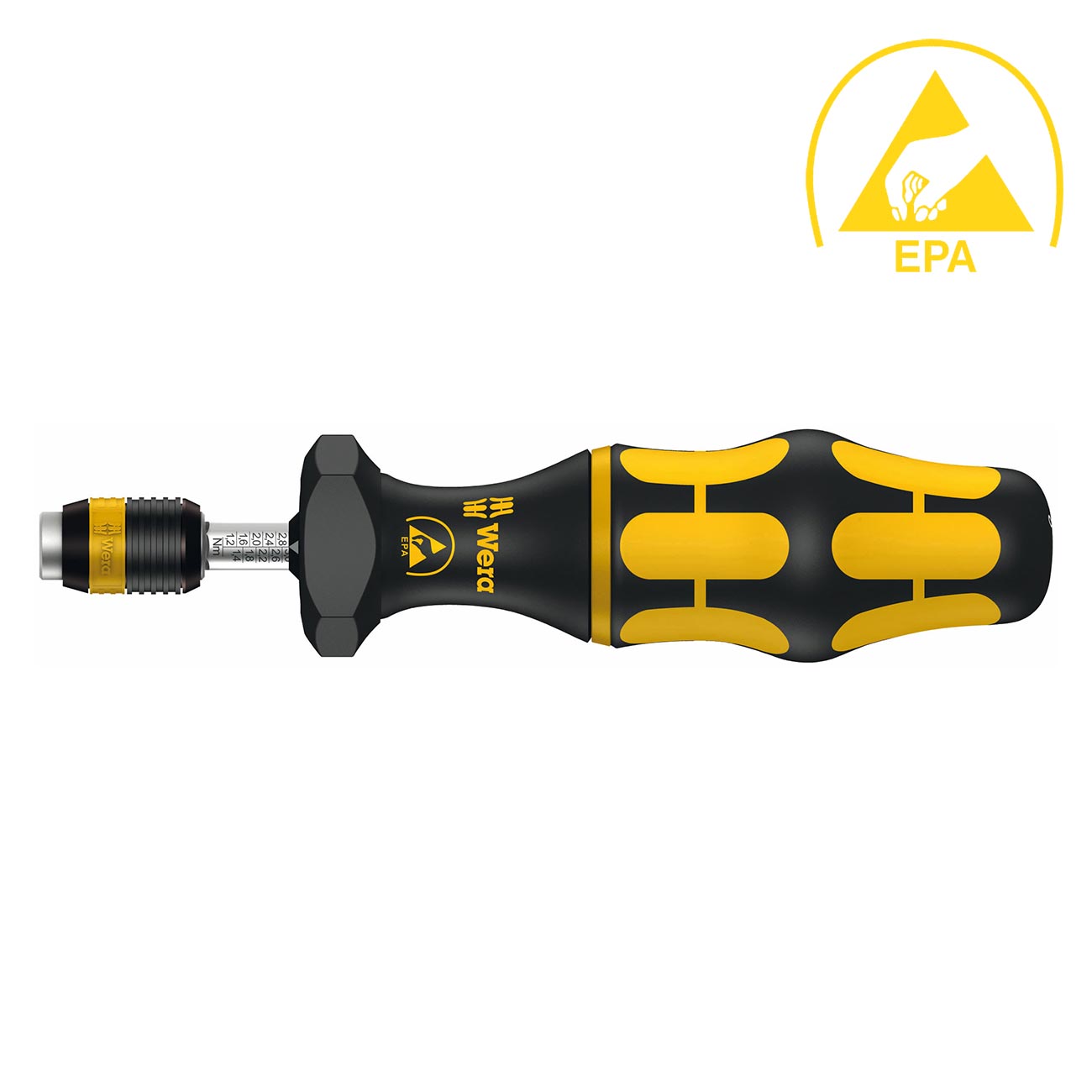 Wera ESD Safe Adjustable Torque Screwdriver (11 GÇô 29 in.lbs.) with 1/4GǦ Drive with Quick Release Chu