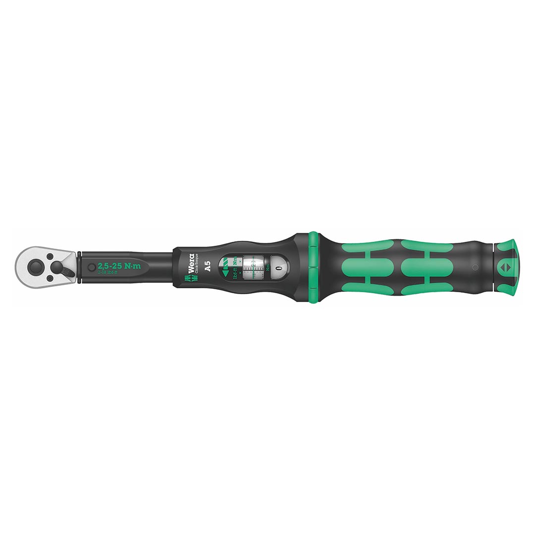 Wera Click-Torque Click-Torque (2.5 - 25 Nm) Reversible 1/4GǦ Ratchet Wrench (NM Scale)