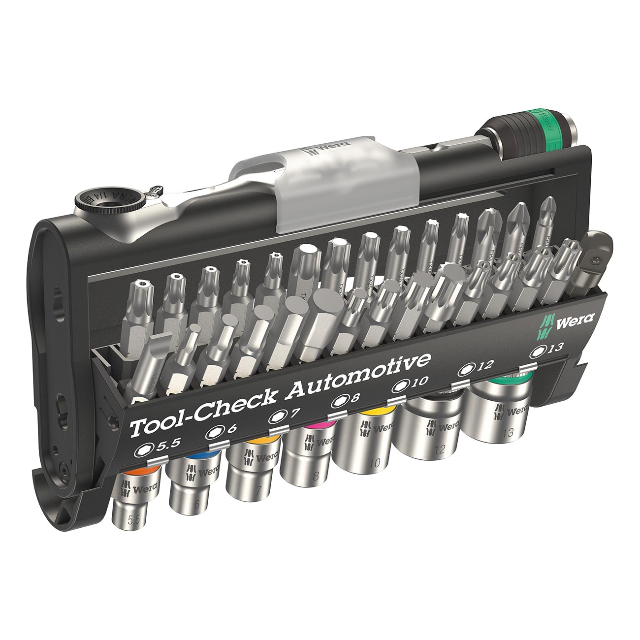 Wera TOOL CHECK 1 - Metric 1/4GǦ Socket/Bit Driver Set (38-Piece Set)