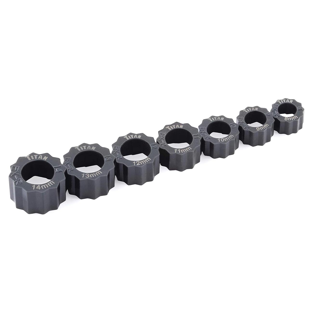 Titan Damaged Bolt Extractor Ring Set (7 Piece)