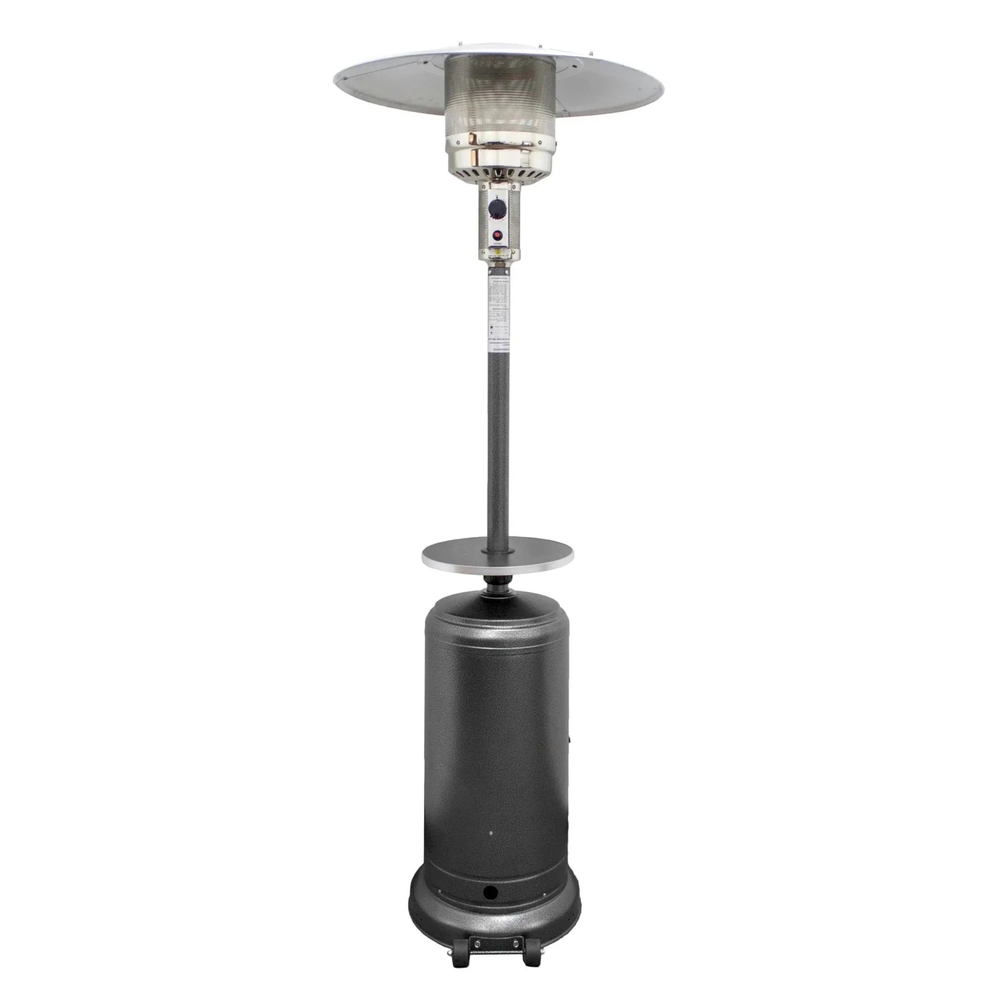 48000 BTU Silver Steel Propane Cylindrical Pole Standing Patio Heater - Clinch River Fishing USA