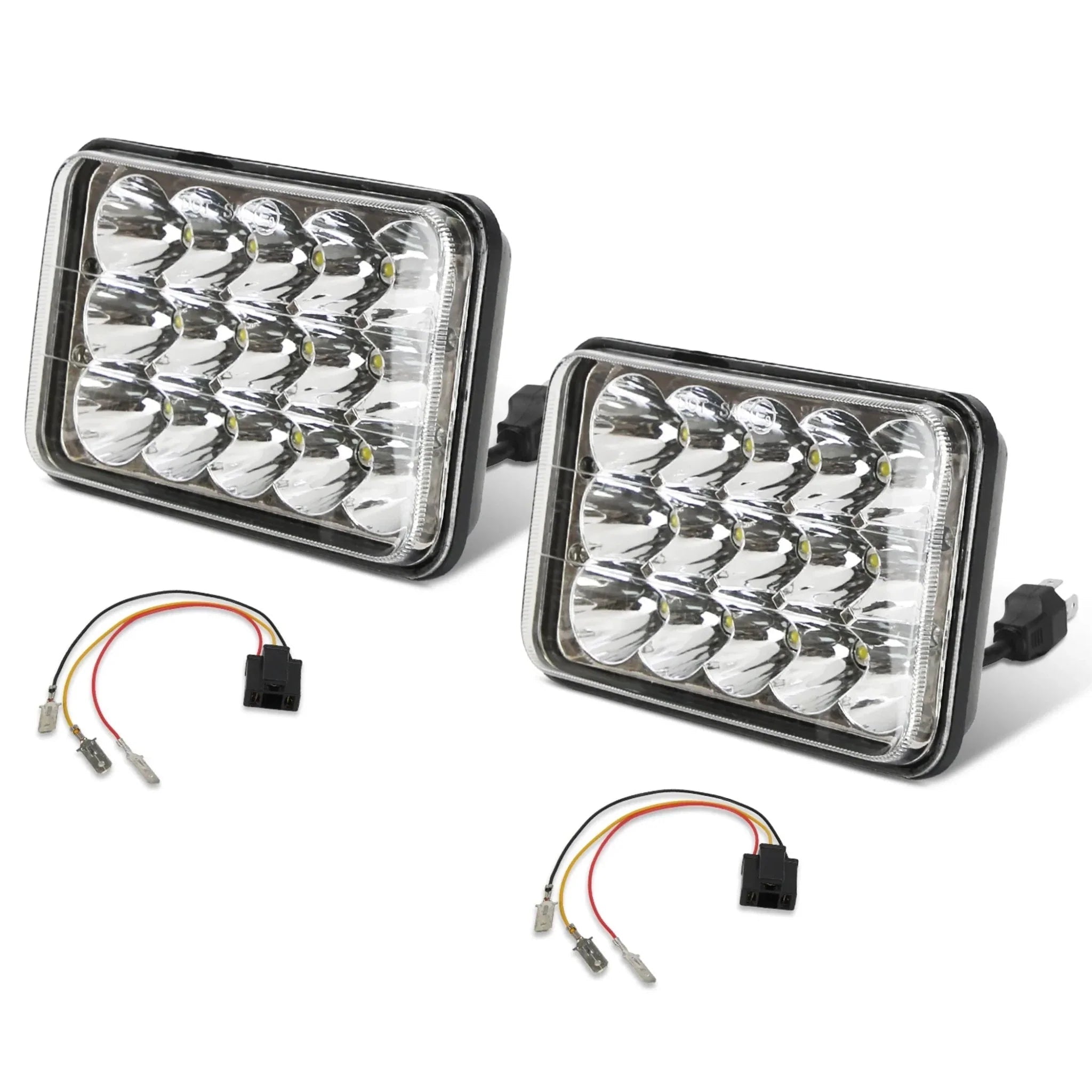 4x6in Car LED Headlights Vehicle Rectangular Headlamp - Clinch River Fishing USA