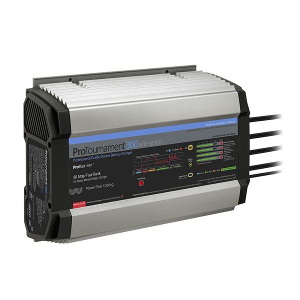 ProMariner ProTournament 360 Elite 36 amp 4-Bank Professional Grade WP Battery Charger - Lithium