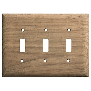 Whitecap Teak 3-Toggle Switch/Receptacle Cover Plate