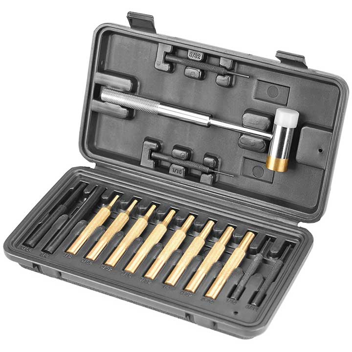 Wheeler Engineering Hammer and Punch Set (15-Piece)