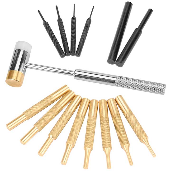 Wheeler Engineering Hammer and Punch Set (15-Piece)