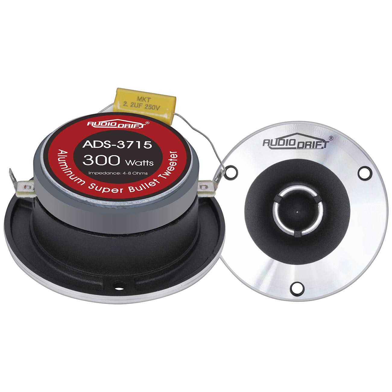 Audiodrift 3-3/4" Aluminum Super Bullet Tweeters (Pair)