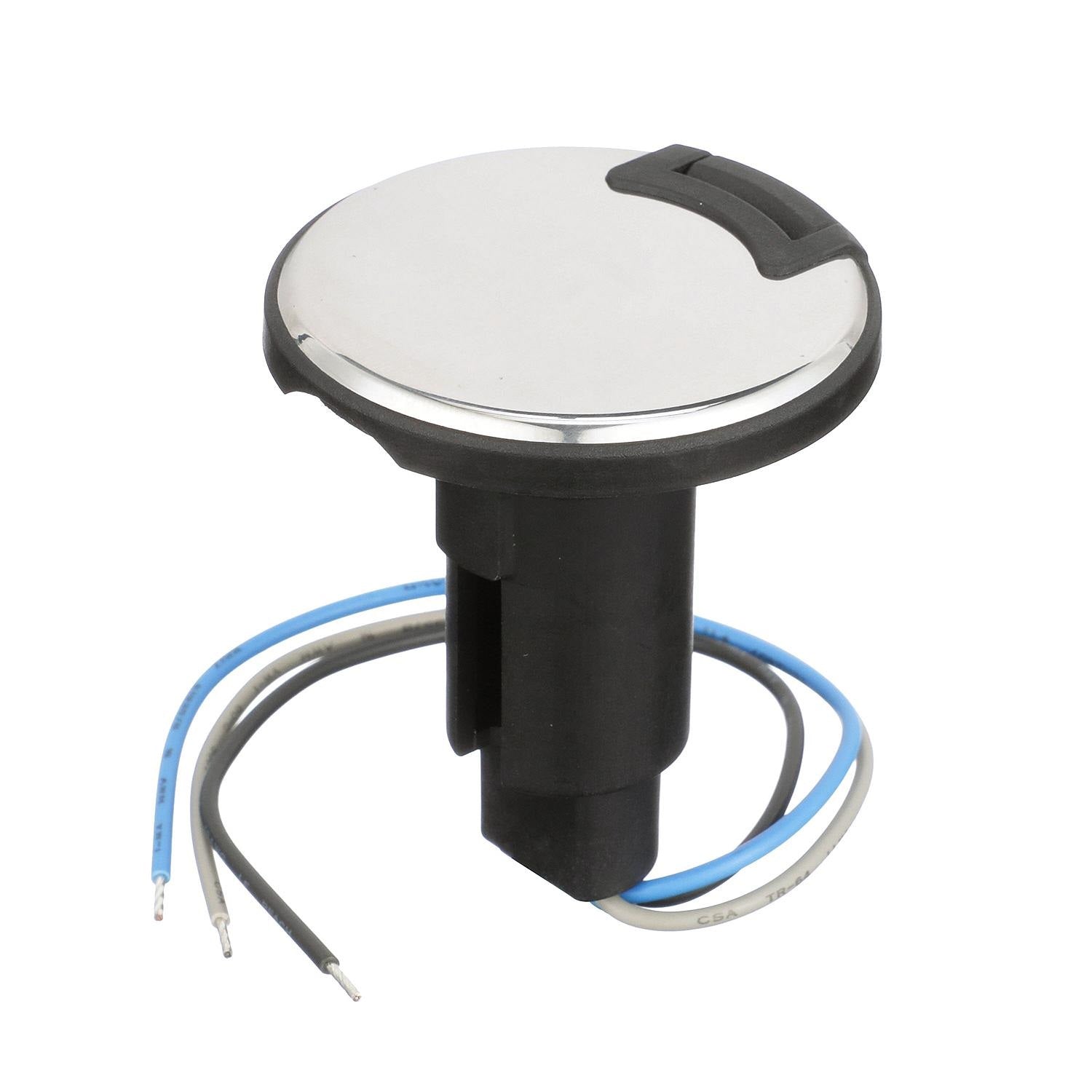 Attwood 910R Series Round Base 3-Pin Over Mold 306 Stainless Steel Black Cover