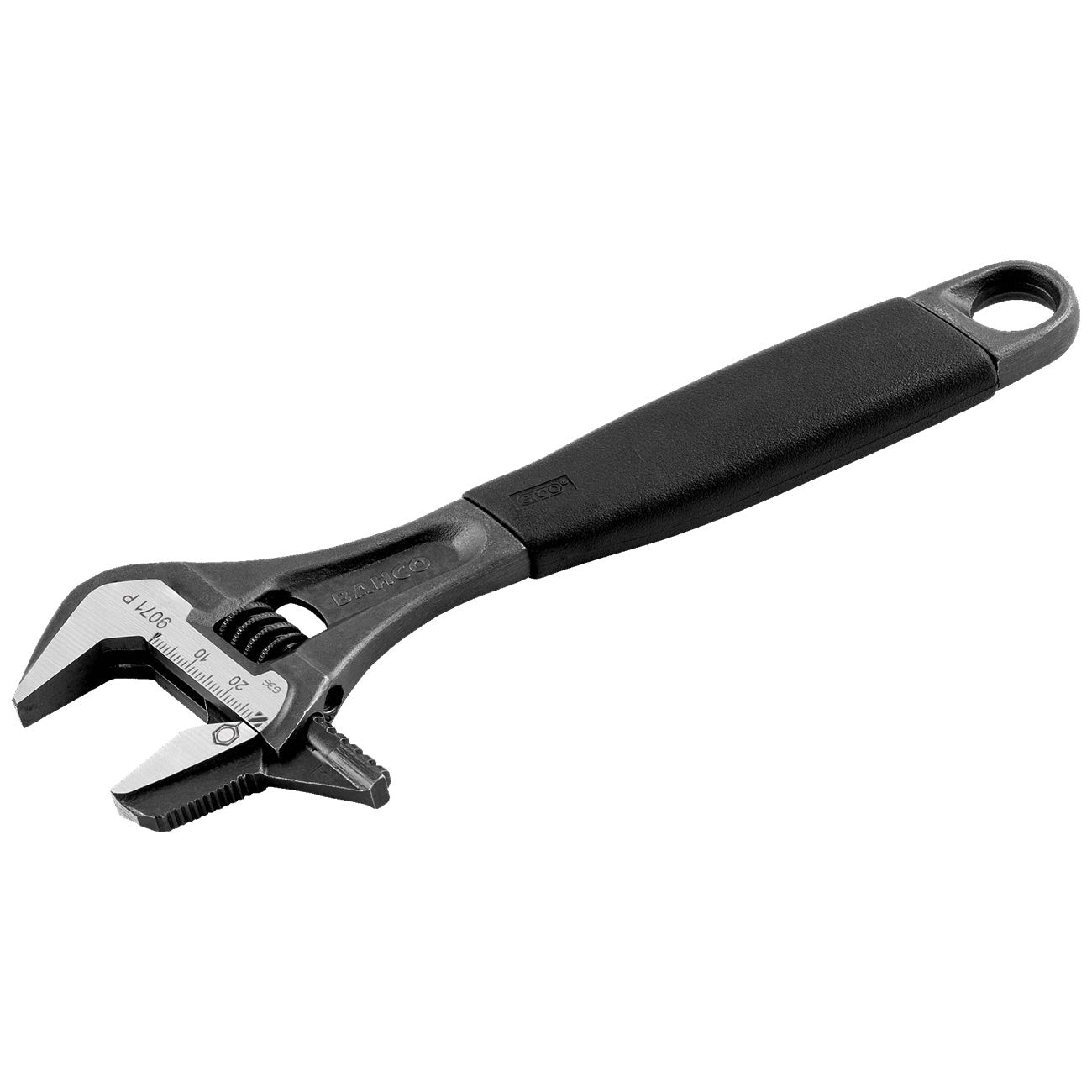 Bahco 10" ERGOGäó Rubber Handle Central Nut Adjustable Wrench with Reversible Jaw