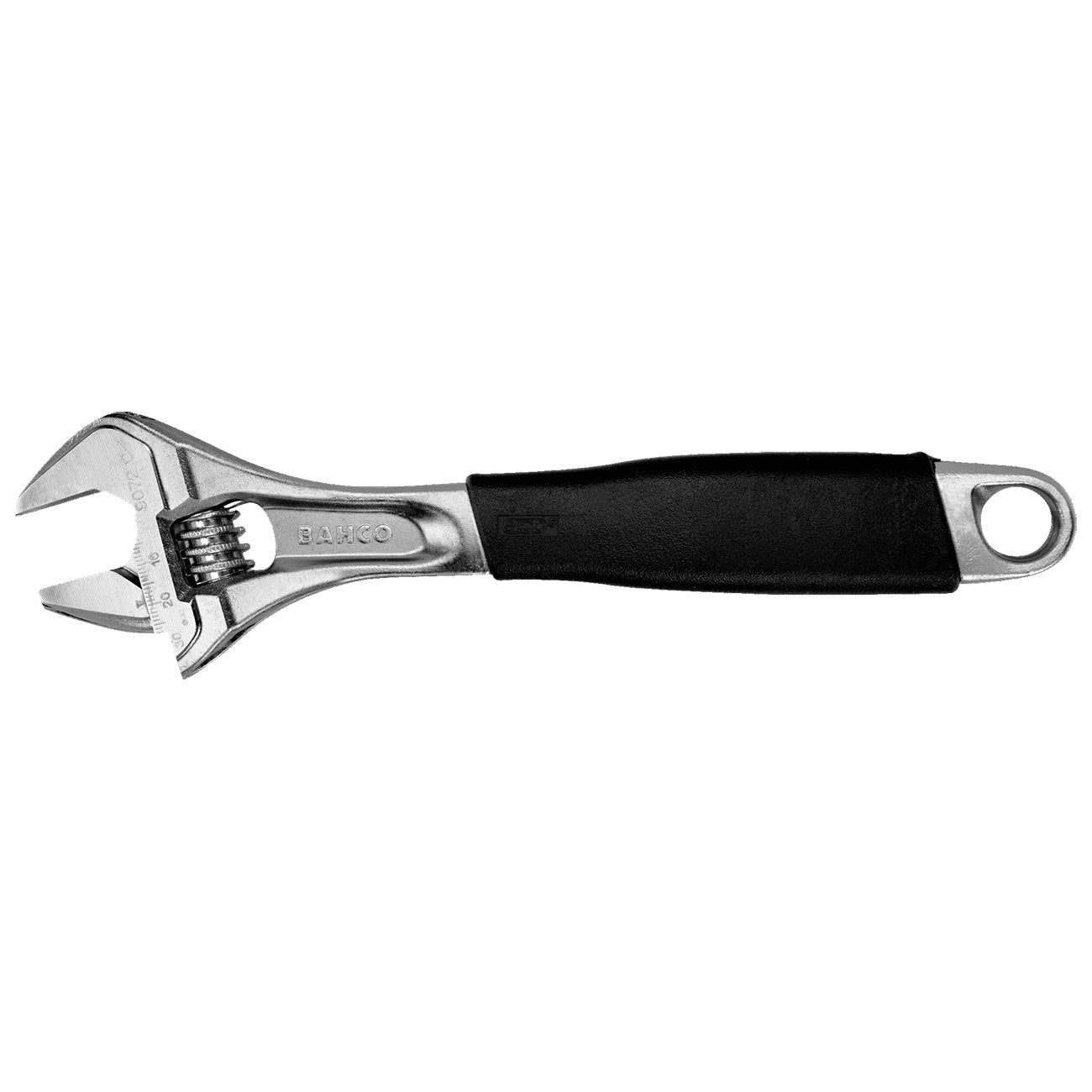 Bahco 12" ERGOGäó Rubber Handle Central Nut Adjustable Wrench with Chrome Finish