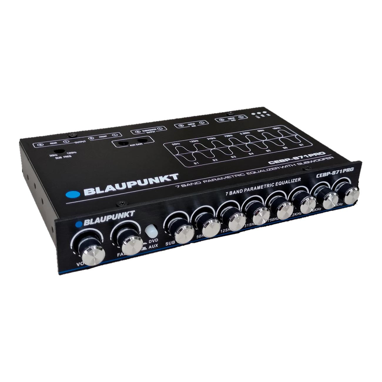 Blaupunkt 7-Band 1/2 DIN Parametric Pre-Amp EQ with Sub Output