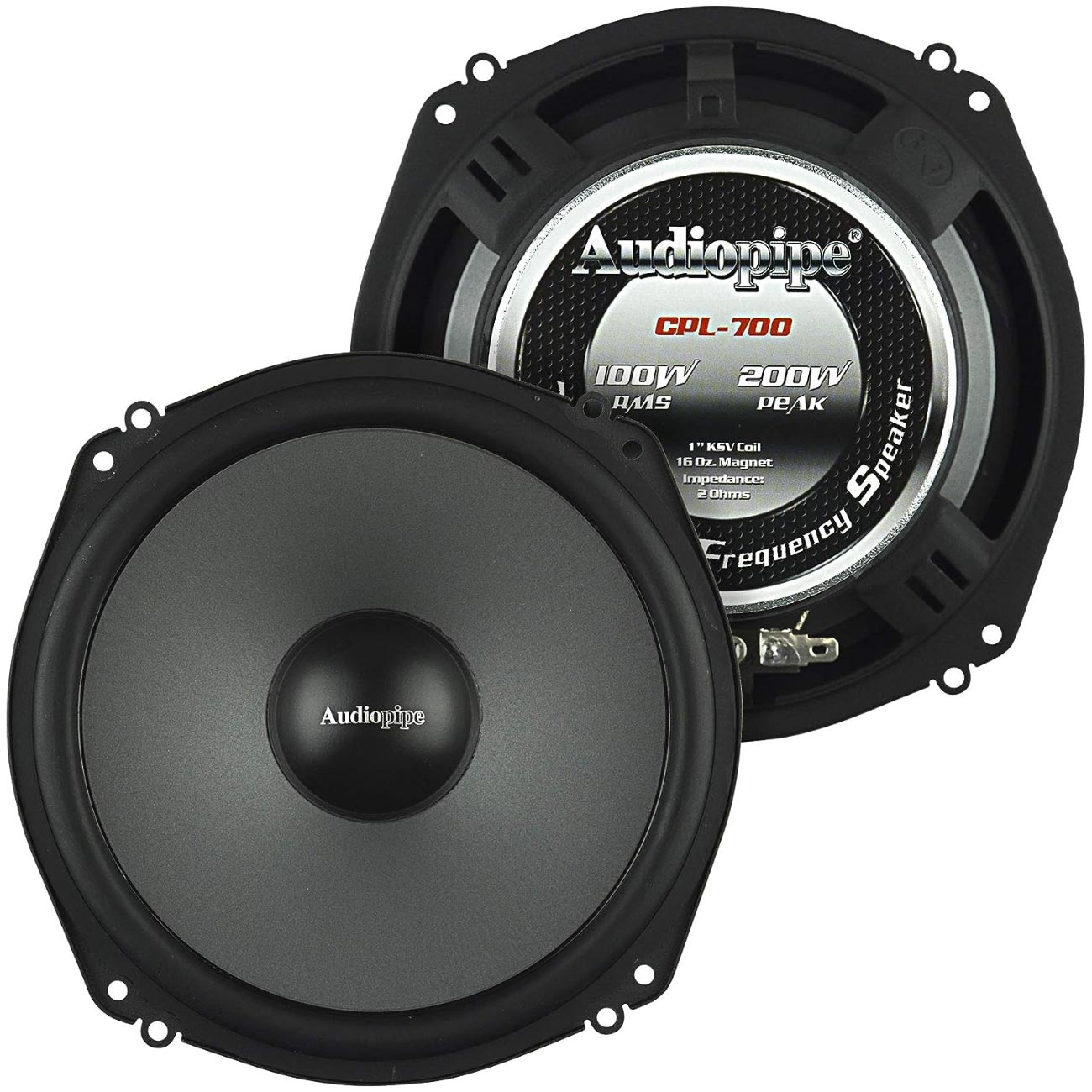 Audiopipe Shallow Mount 7GÇ¥ Low Mid Frequency Speaker (Pair)