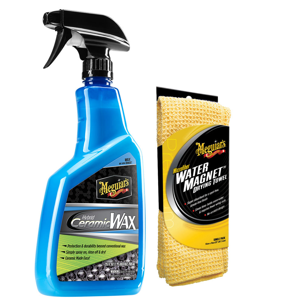 Meguiar's Hybrid Ceramic Wax w/Water Magnet Microfiber Drying Towel - 22" x 30"
