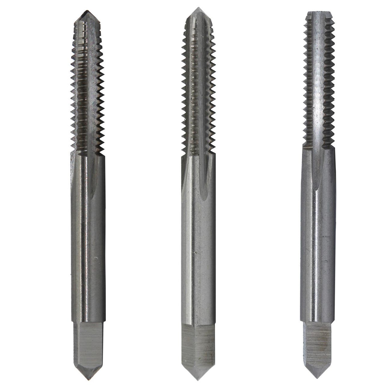 DRILL AMERICA 1/4"-28 Size High-Speed Steel Hand Threading Tap (3 Piece Set)