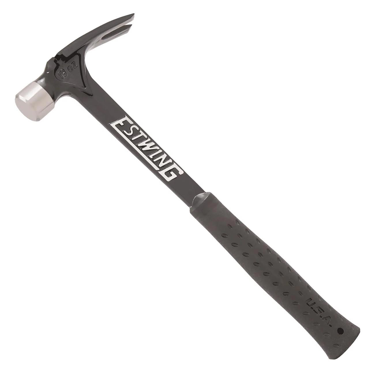 Estwing 19 oz. Ultra Sleek Profile Milled Face Hammer GÇô Black Shock Reduction Grip