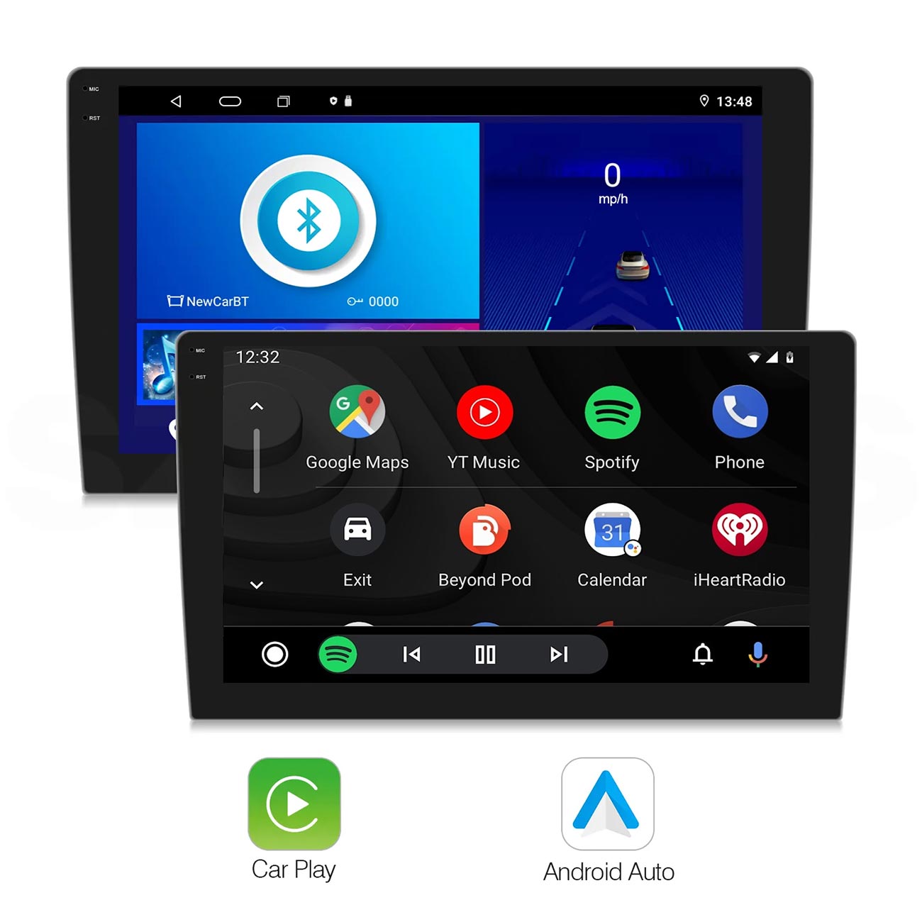 Xtreme Car Audio Single Din 10" FM/BT Carplay & Android Auto
