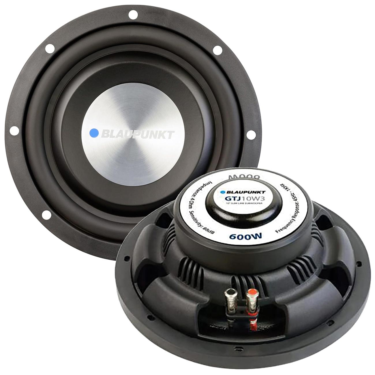 Blaupunkt 10GǦ Shallow Mount Woofer 300W RMS/600W Max Single 4 Ohm Voice Coil