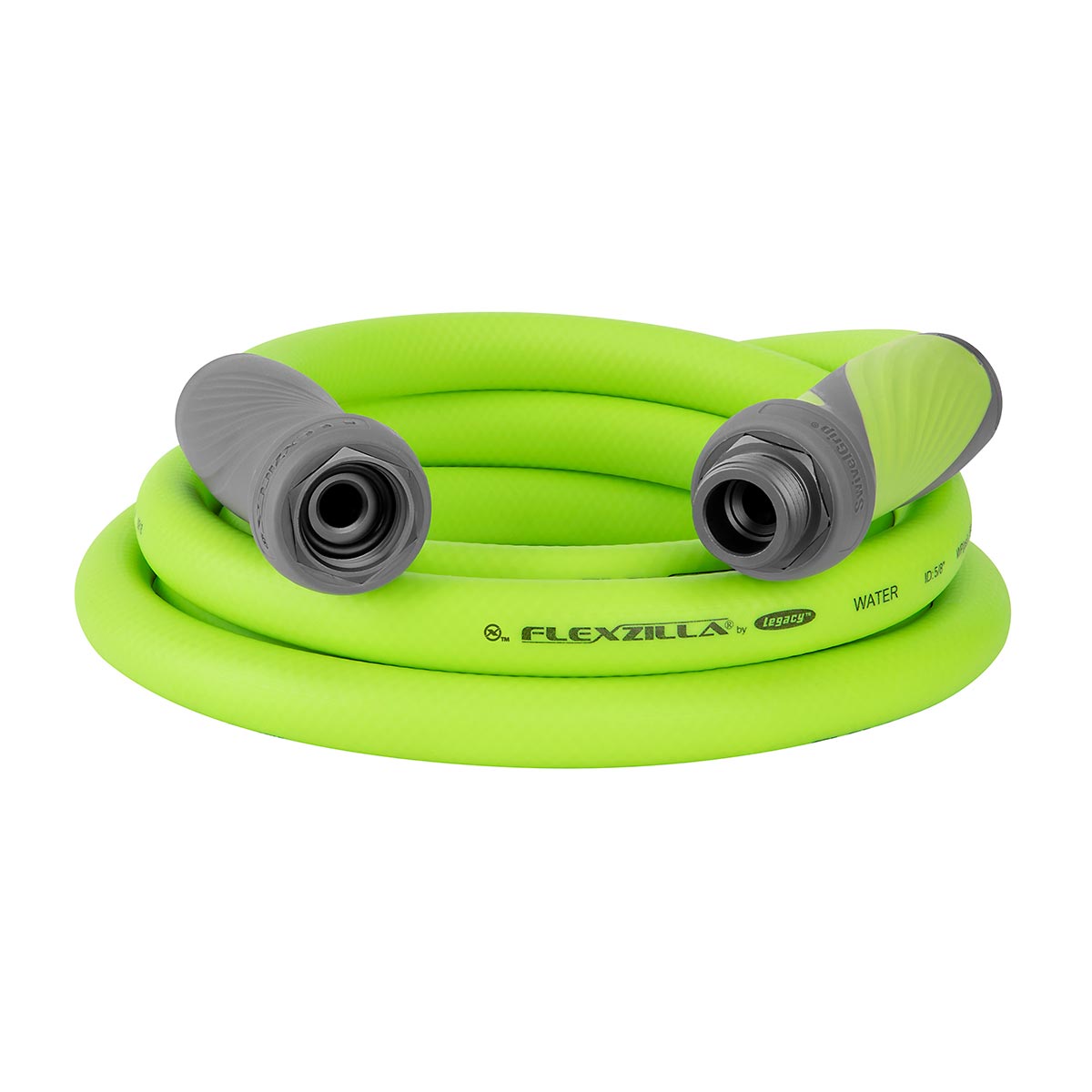 Flexzilla-« SwivelGrip-« Garden Lead-in Hose 5/8" x 10' 3/4" - 11 1/2 GHT Fittings ZillaGreen-«