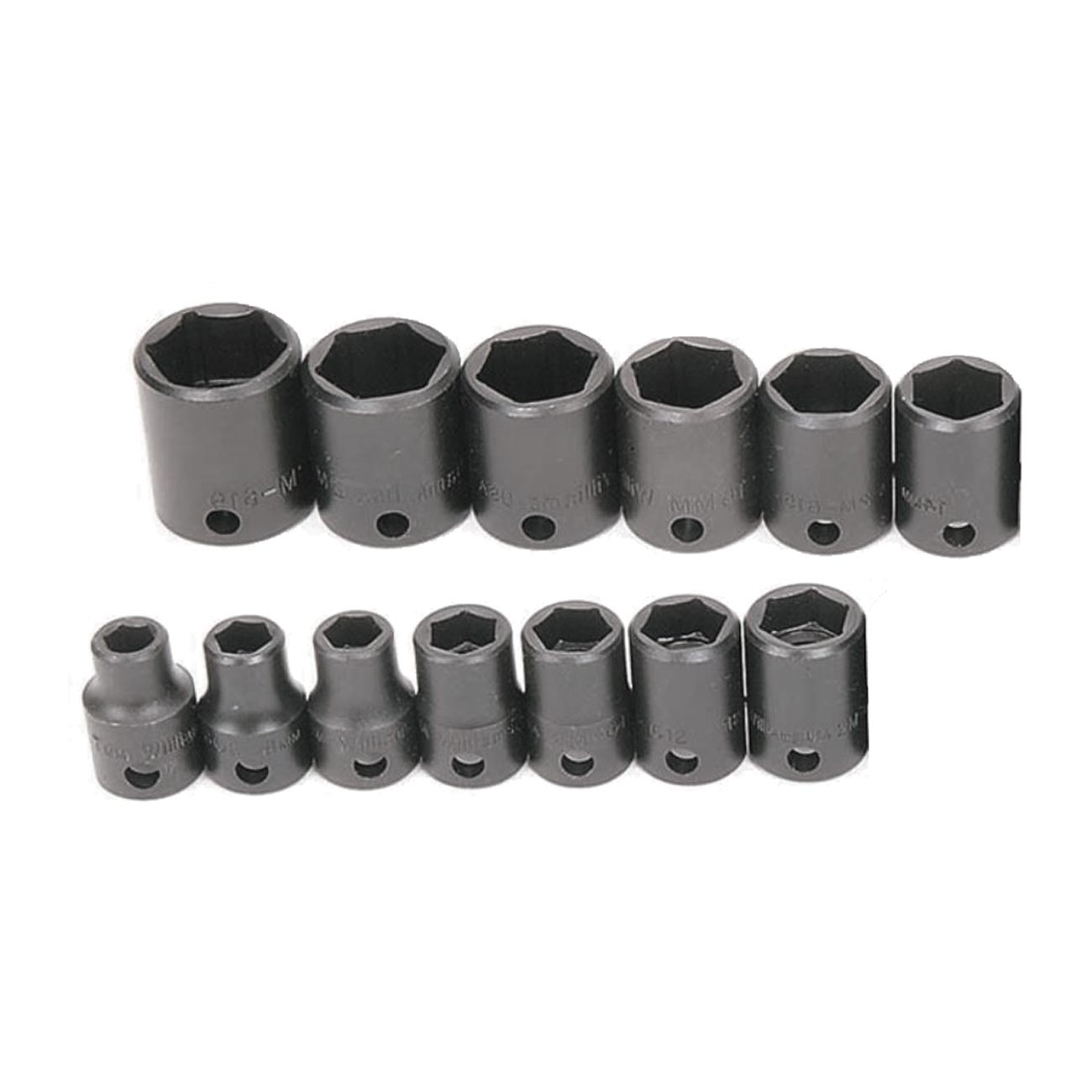 Williams Metric 3/8" Drive Impact Shallow Supertorque Socket Set - 6 Point (13 Piece)