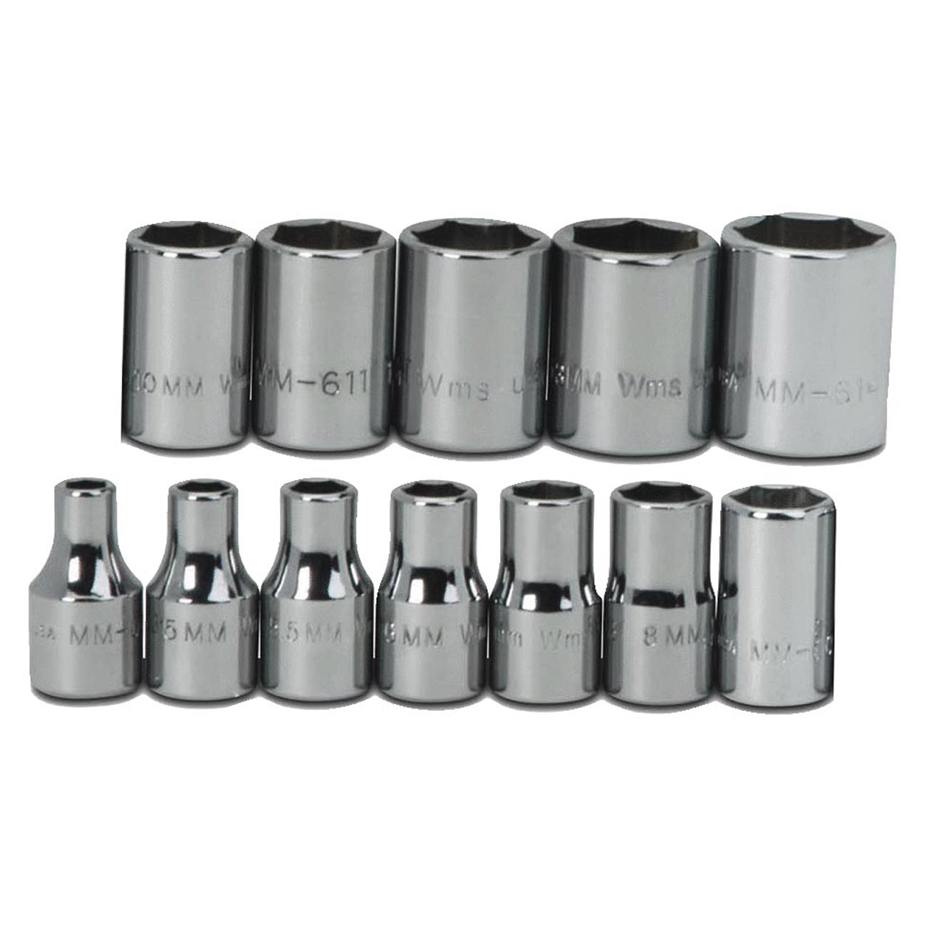 Williams Metric 1/4" Drive Shallow SUPERTORQUEGäó Socket Set GÇô 6 Point (12 Piece)