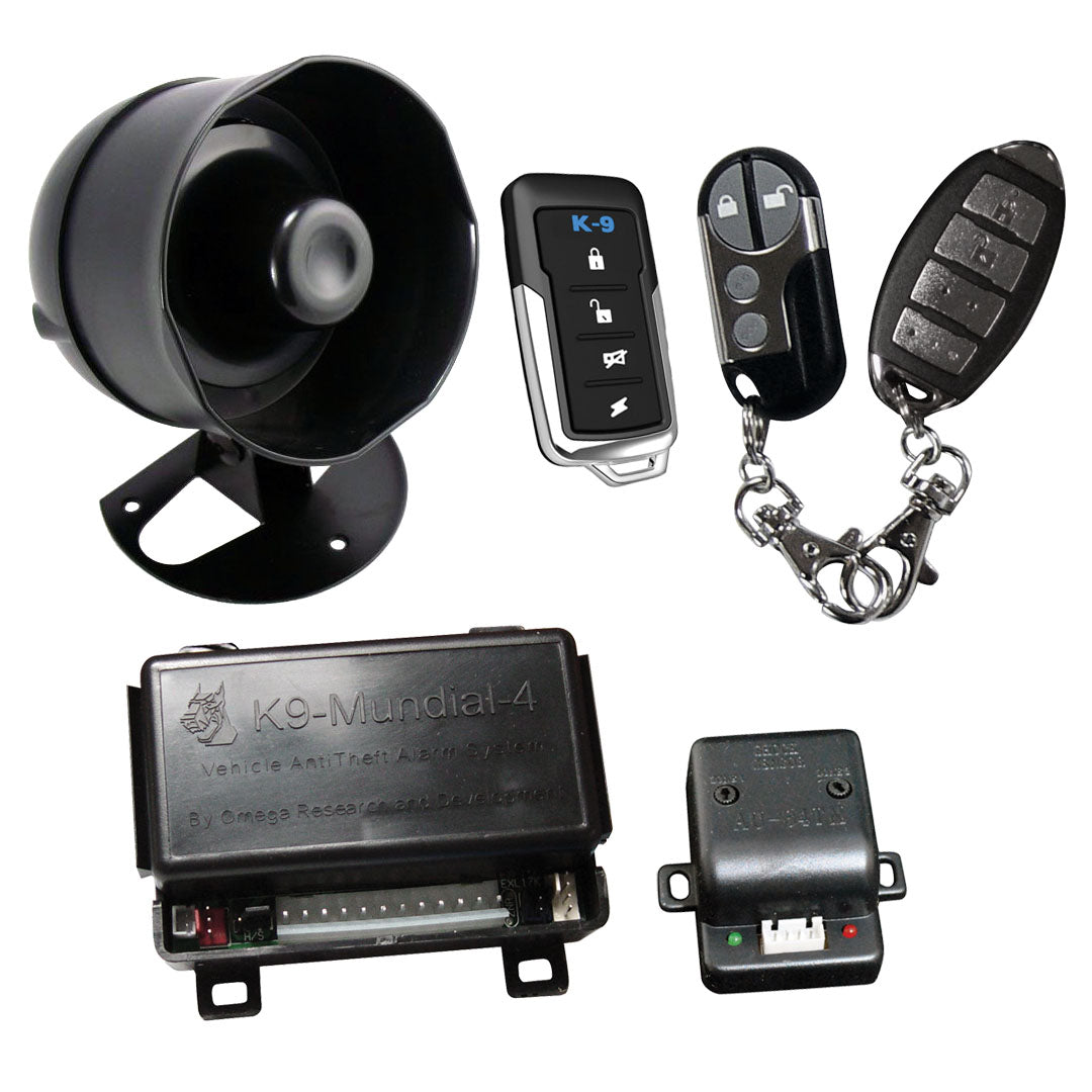 K-9 Car Alarm with Keyless Entry - Includes 3 Different Transmitter Designs!