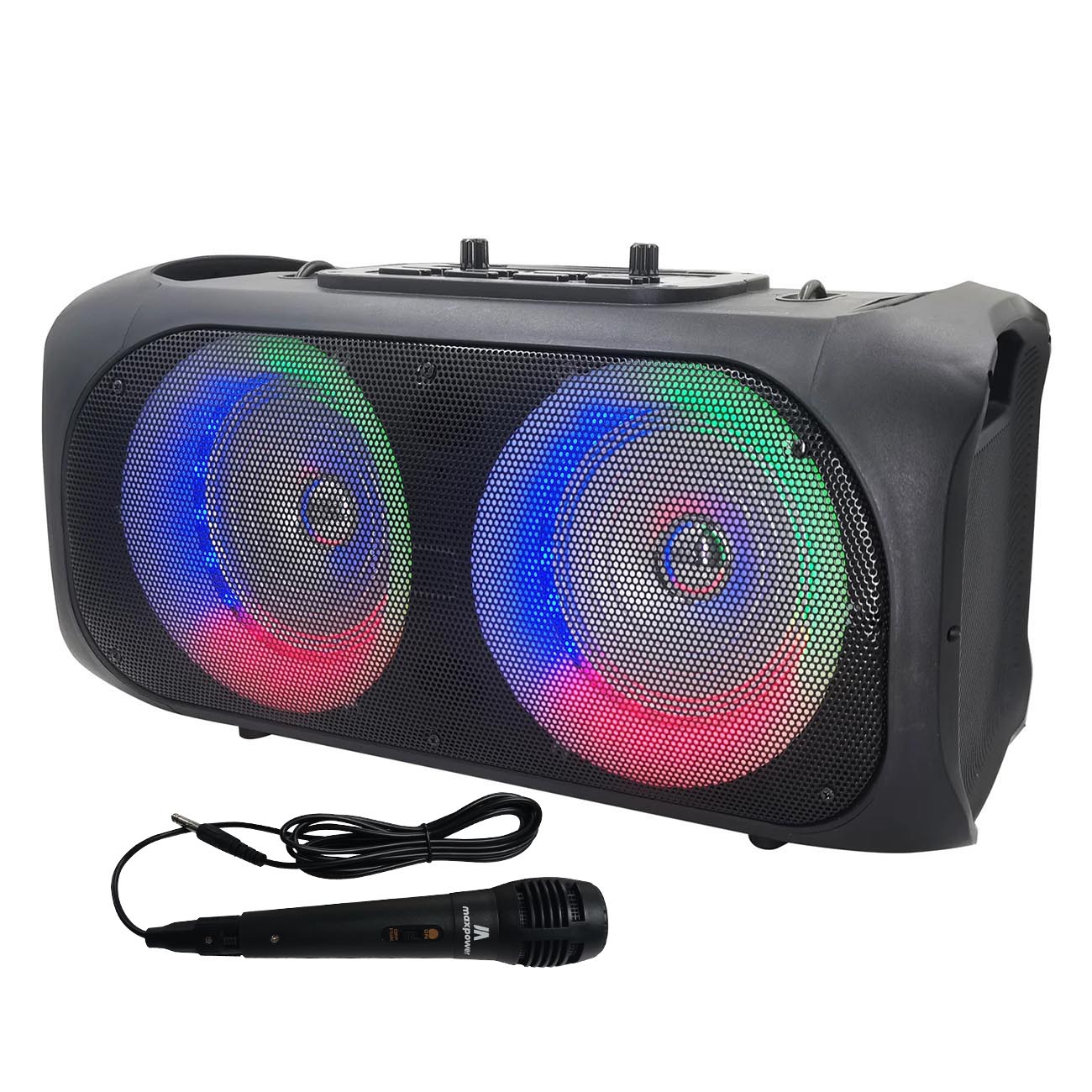 Maxpower Portable Dual 6.5GÇ¥ Woofers Bluetooth Karaoke Speaker