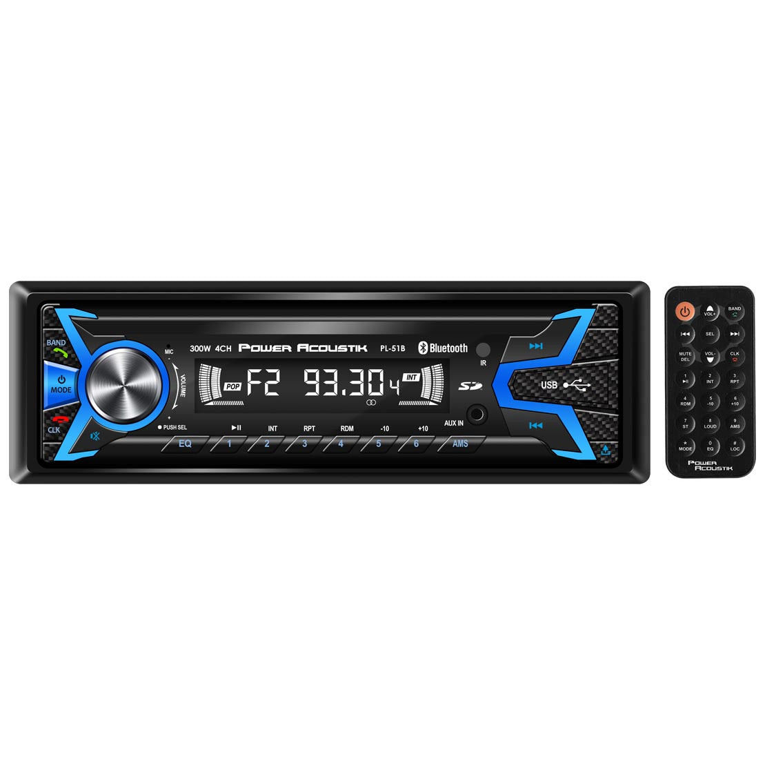 Power Acoustik AM/FM/USB/SD/BT Mechless