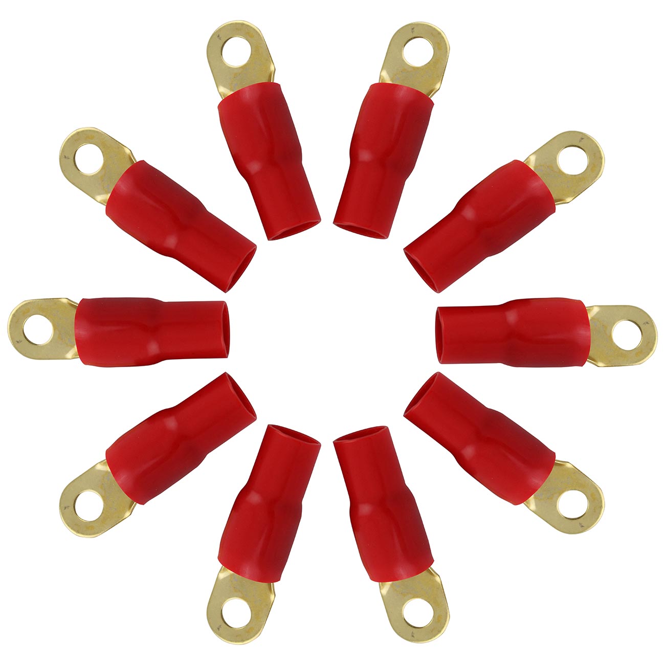 XScorpion Ring Terminal 1/0ga. - Red (10 pack)