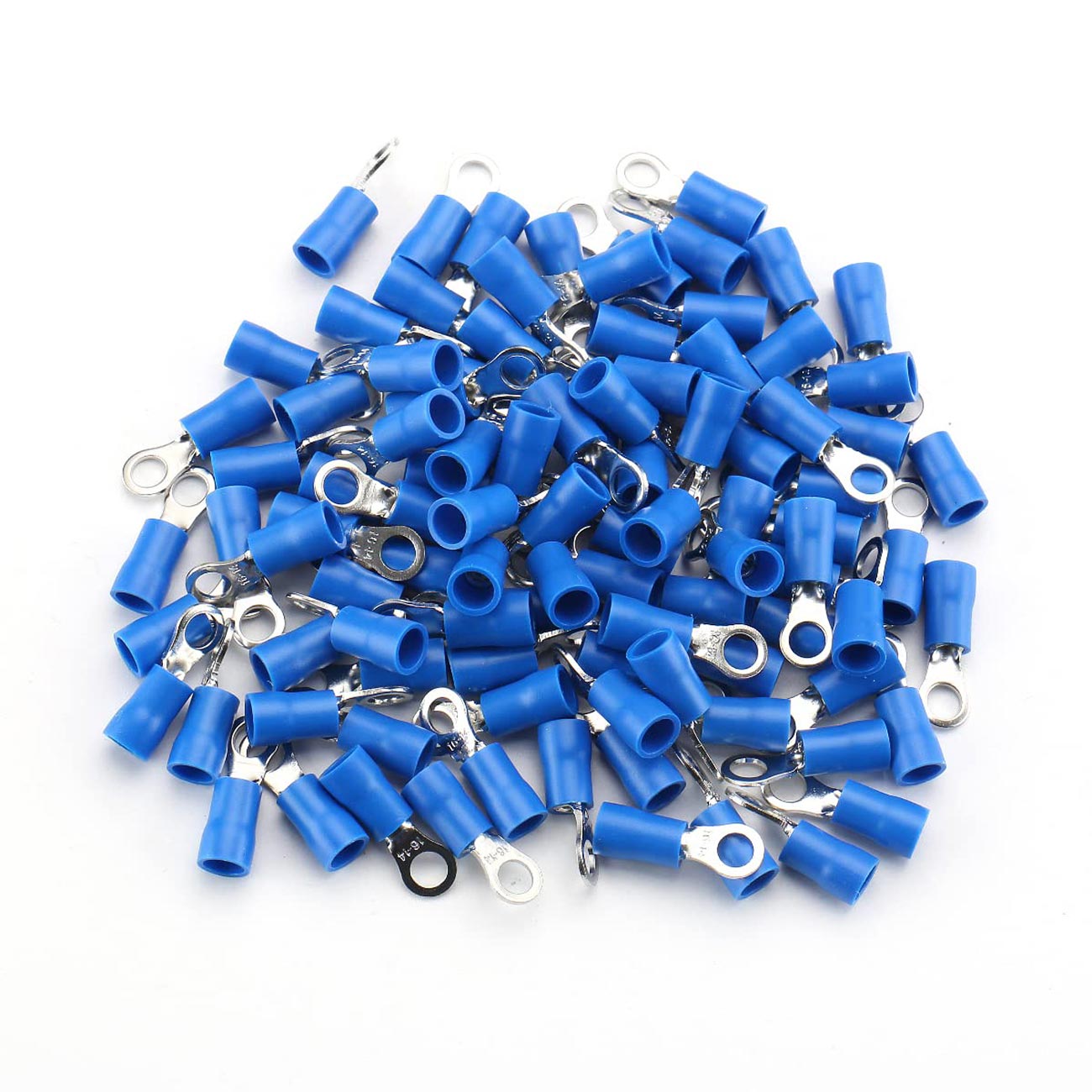 XScorpion Ring Terminal 14/16ga. #8 - Blue (100 pack)