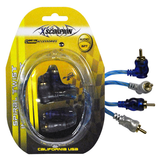 XScorpion 6-Foot Right Angle Triple Shielded RCA Cable - Expert Link Series