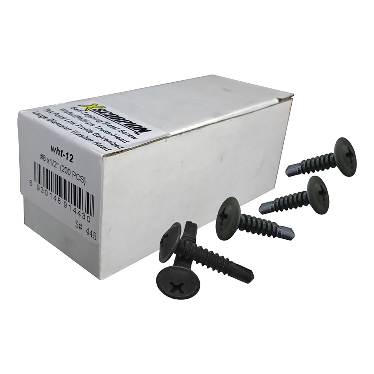 Xscorpion 1/2GǦ Wafer Head Self-Tapping Philips Screws (Box 200)