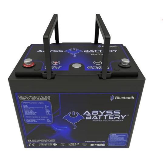 ABYSS 12V 60AH Dual Purpose Lithium Marine Battery | AB-12V60-BT *DROP-SHIP ITEM. 3 UNIT MINIMUM FOR FREE FREIGHT. - Clinch River Fishing USA