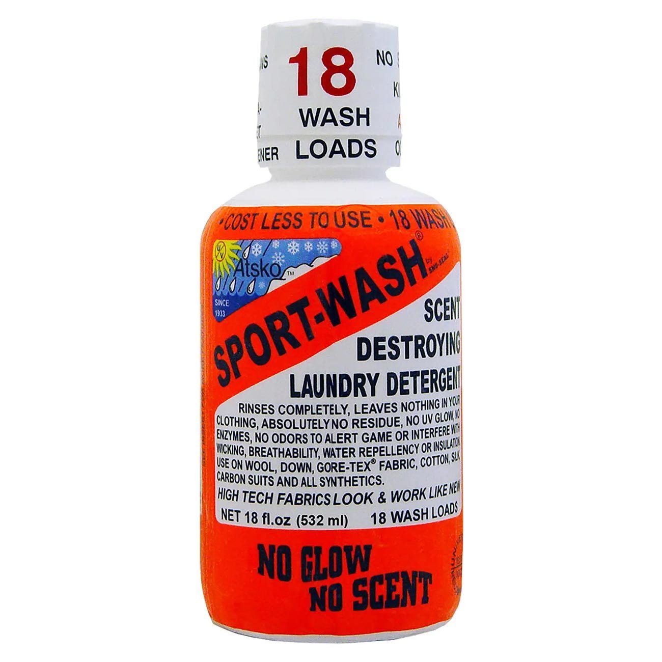 Atsko Sport-Wash Laundry Detergent: 18 oz. Bottle - Clinch River Fishing USA