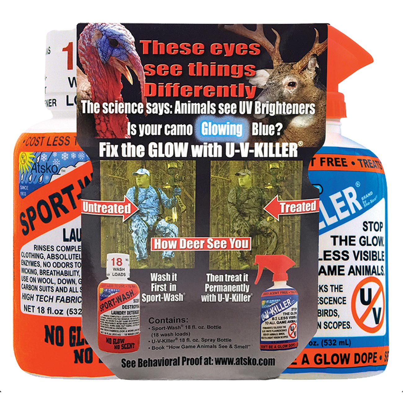 Atsko U-V-Killer / Sport-Wash Combo (2 x 18 oz.) - Clinch River Fishing USA