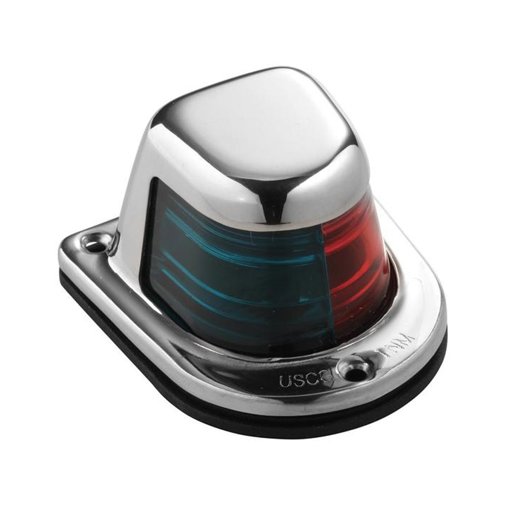 Attwood 1 - Mile Deck Mount, Bi - Color Red/Green Combo Sidelight - 12V - Stainless Steel Housing - Clinch River Fishing USA