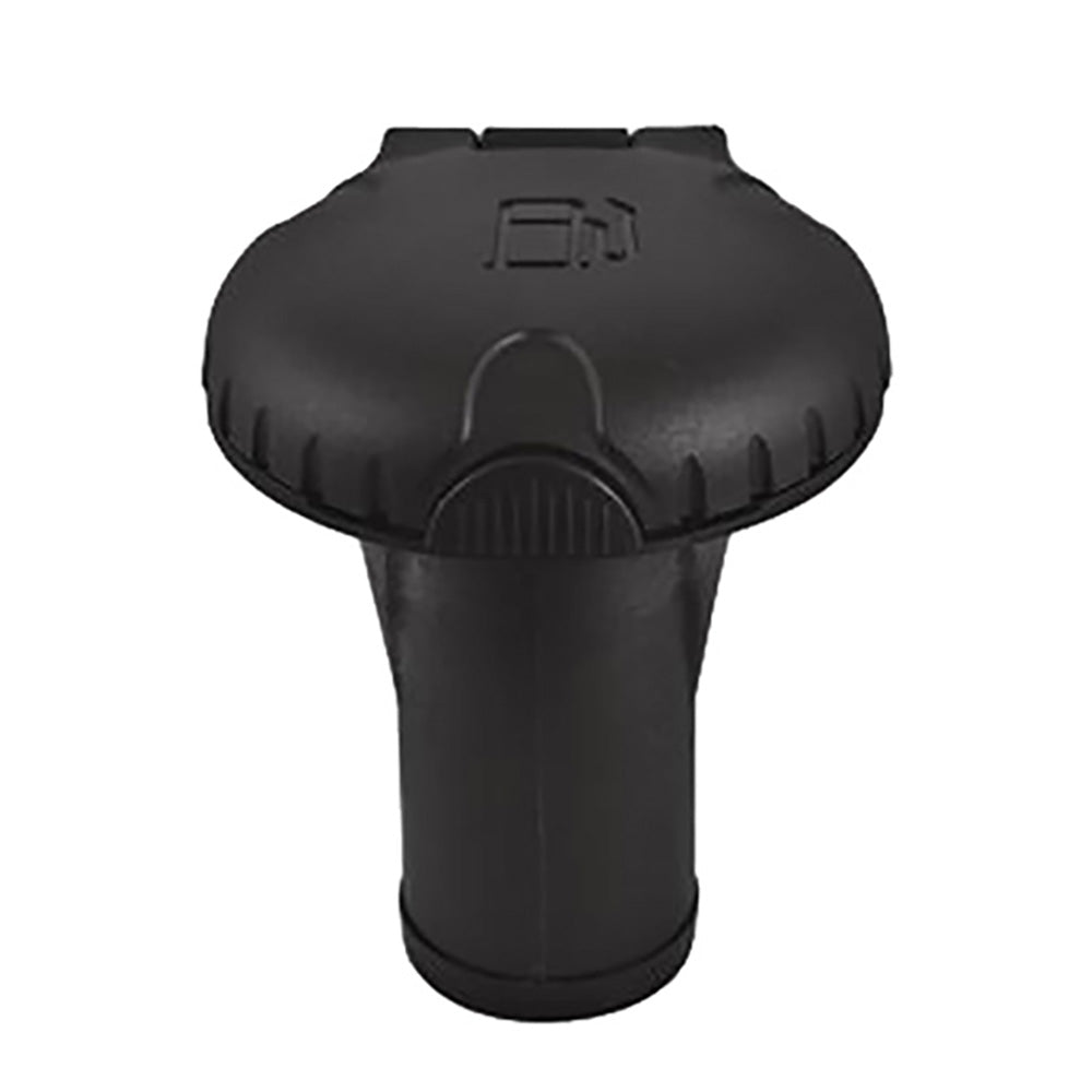 Attwood Deck Fills f/Pressure Relief Systems - Straight Body - Scalloped Black Plastic Cap - Clinch River Fishing USA