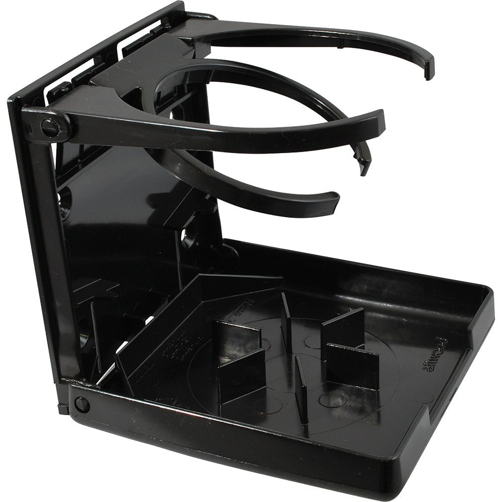 Attwood Fold-Up Drink Holder - Dual Ring - Black - Clinch River Fishing USA