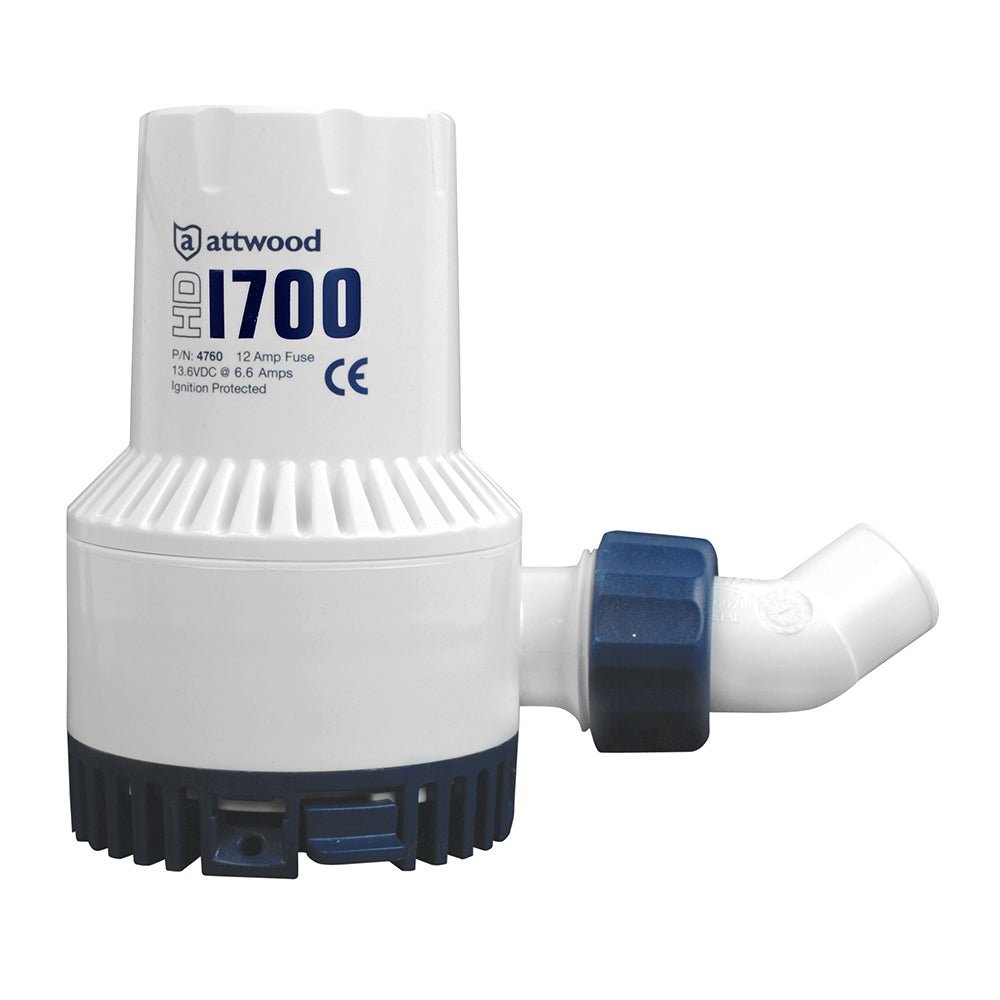 Attwood Heavy-Duty Bilge Pump 1700 Series - 12V - 1700 GPH - Clinch River Fishing USA