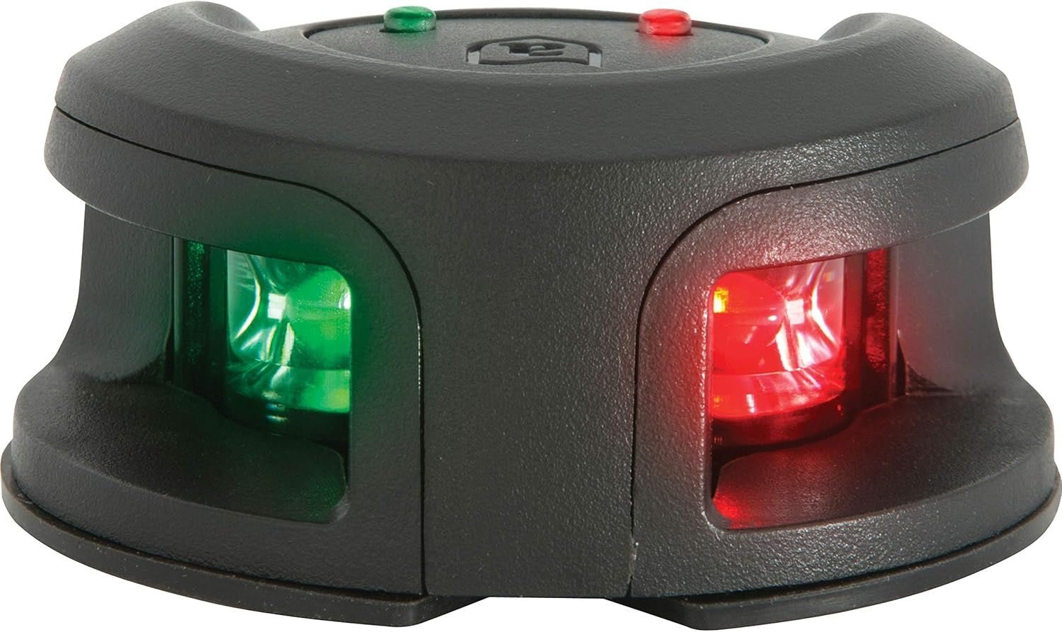 Attwood LightArmor Deck Mount LED Navigation Light 2NM Black Composite Bi-Color - Clinch River Fishing USA