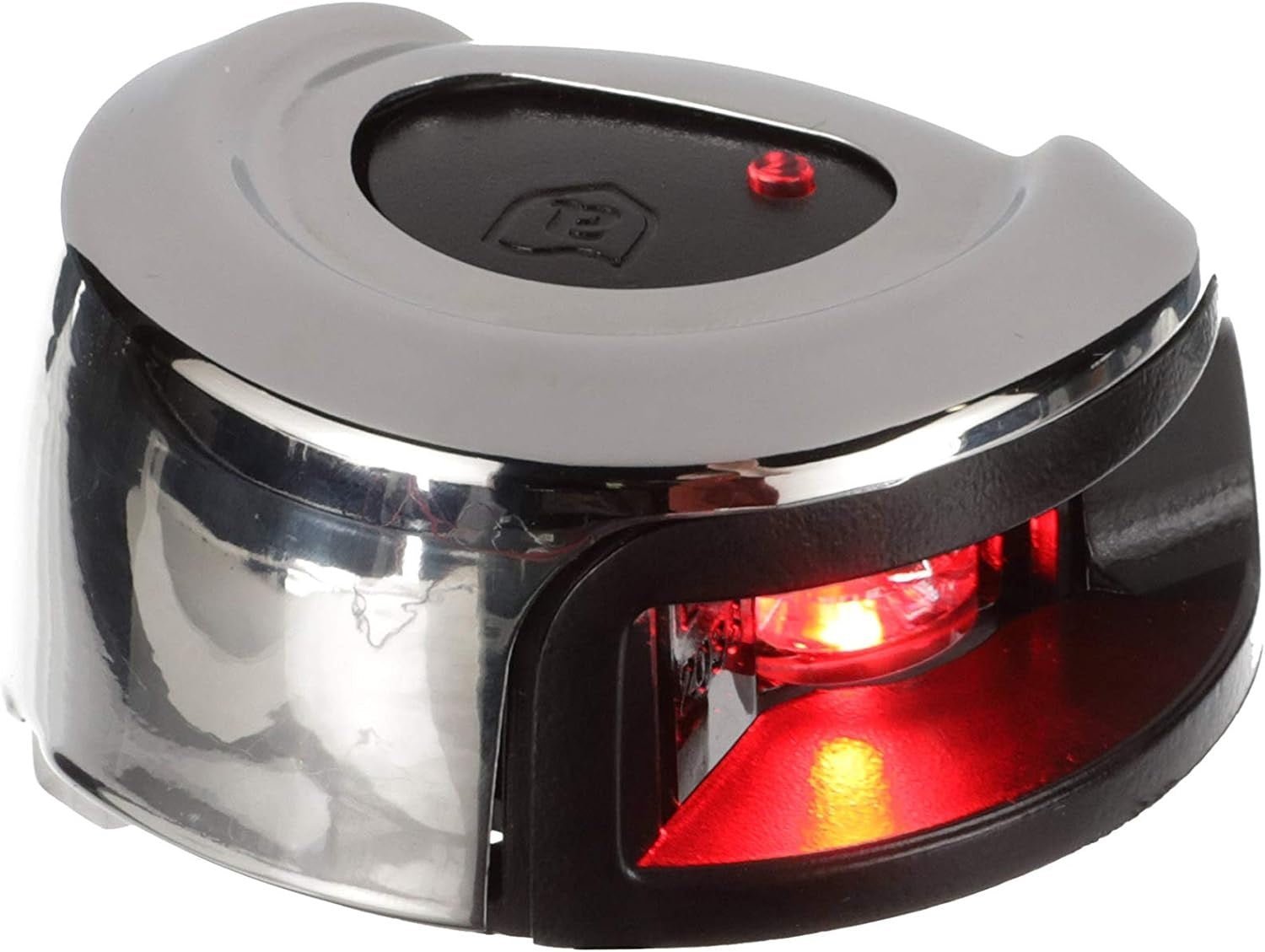 Attwood LightArmor Deck Mount LED Navigation Light 2NM Stainless Steel Red - Clinch River Fishing USA