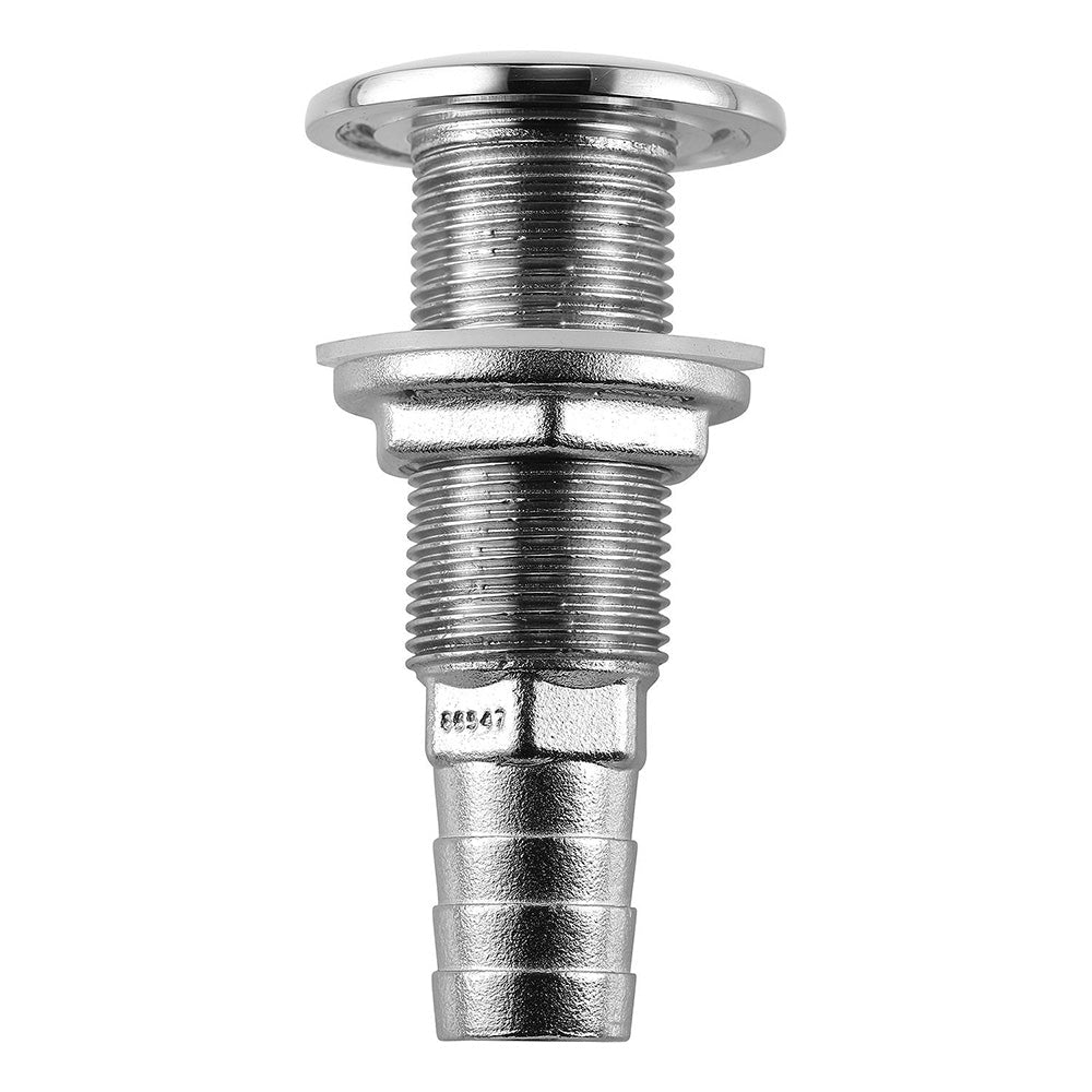 Attwood Stainless Steel Thru-Hull Standard Straight Barbed - 3/4" Inner Diameter - Clinch River Fishing USA