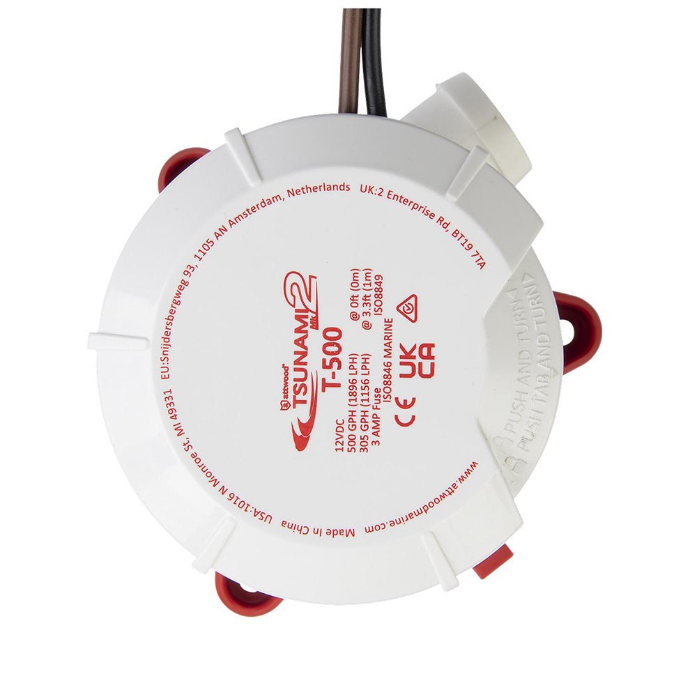 Attwood Tsunami MK2 Manual Bilge Pump - T500 - 500 GPH & 12V - Clinch River Fishing USA