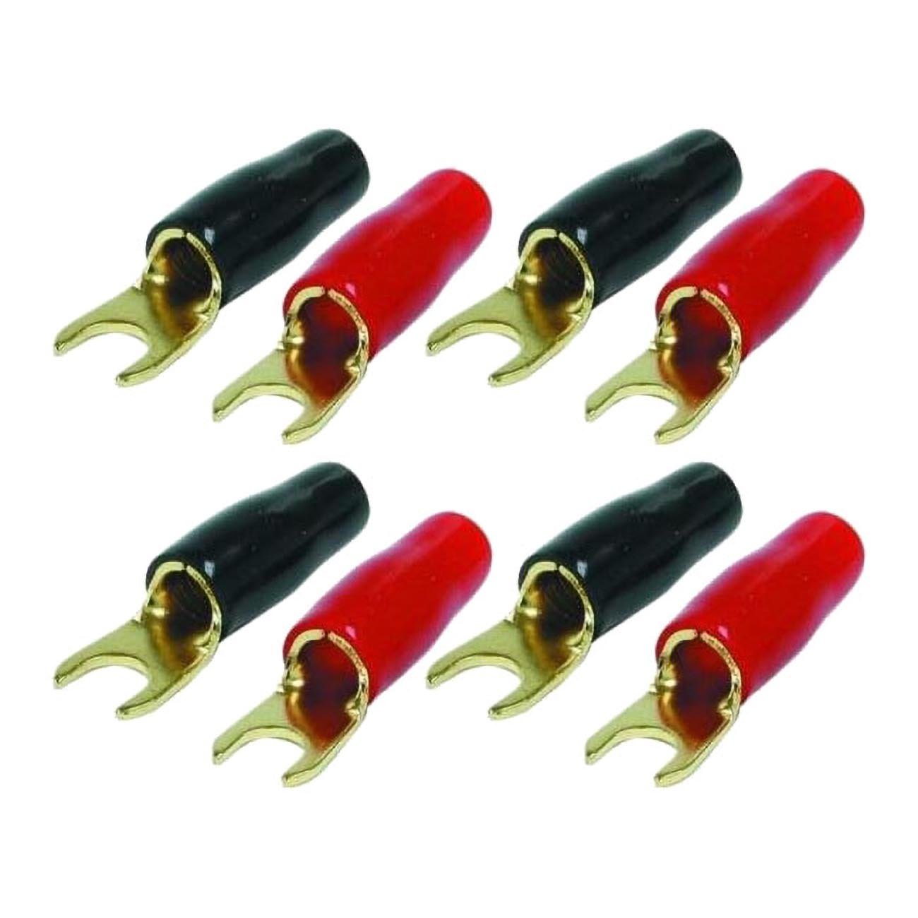 Audiopipe Gold Plated Spade Terminals 8 - Gauge (4 Pair) - Clinch River Fishing USA