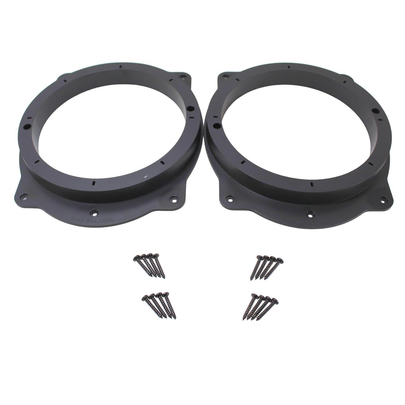 Audiopipe - Toyota 6x9" to 8" PVC Plastic Adapter Ring Spacer Black (Pair) - Clinch River Fishing USA