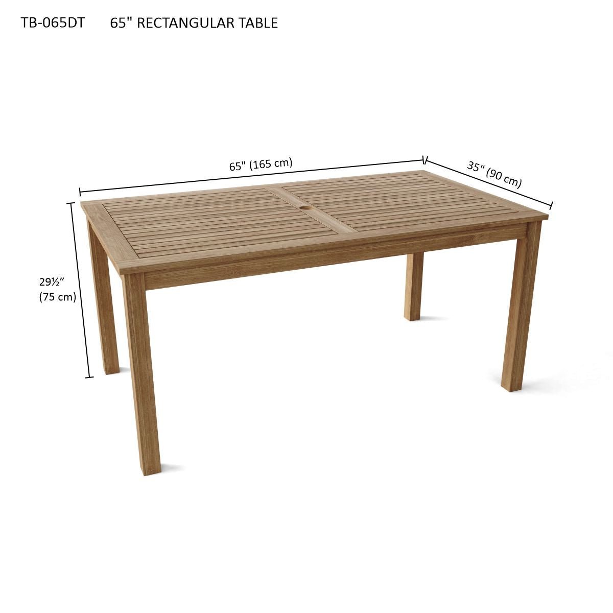 BAHAMA 65" RECTANGULAR TABLE - Clinch River Fishing USA