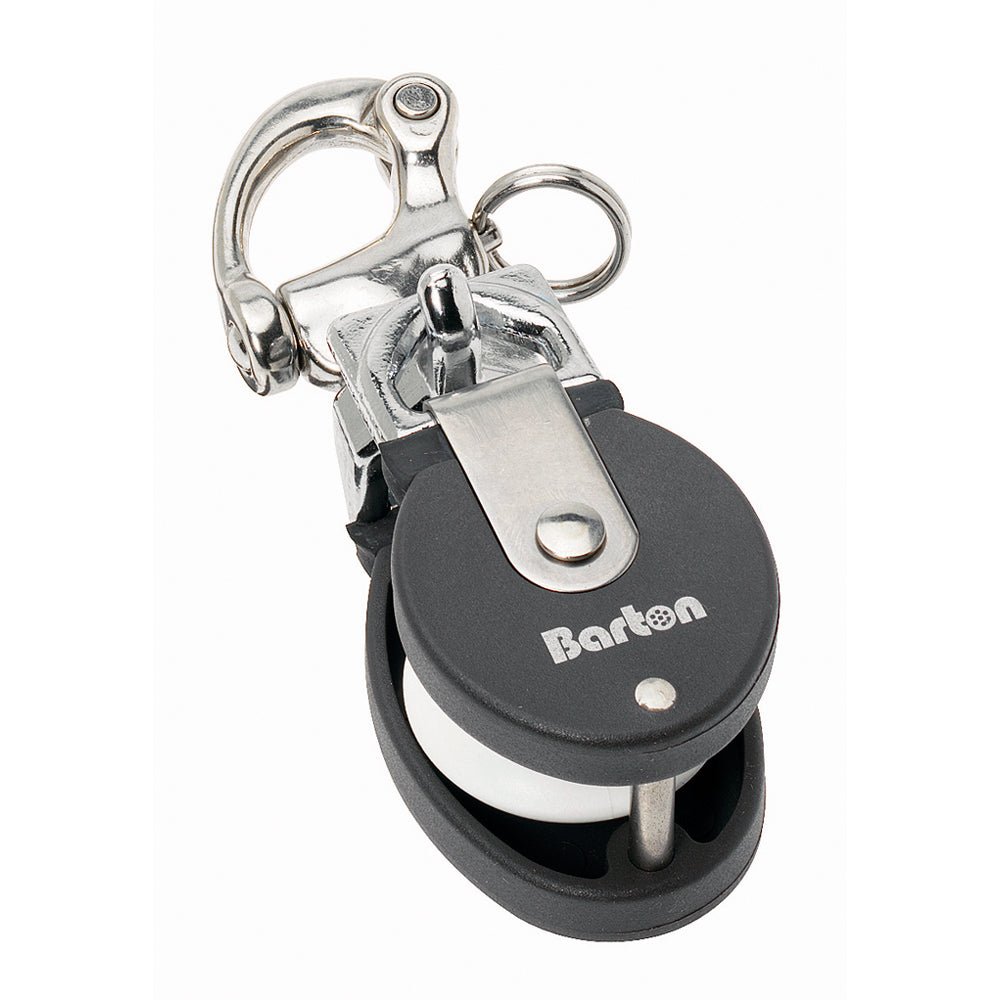 Barton Marine Size 2 Snatch Block w/Stainless Snap Shackle - 35mm Sheave - Clinch River Fishing USA